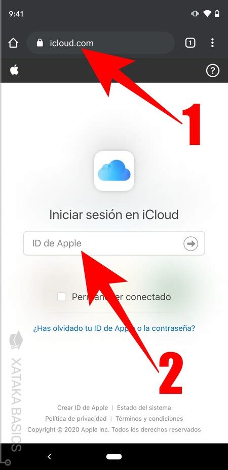 icloud iniciar sesión.